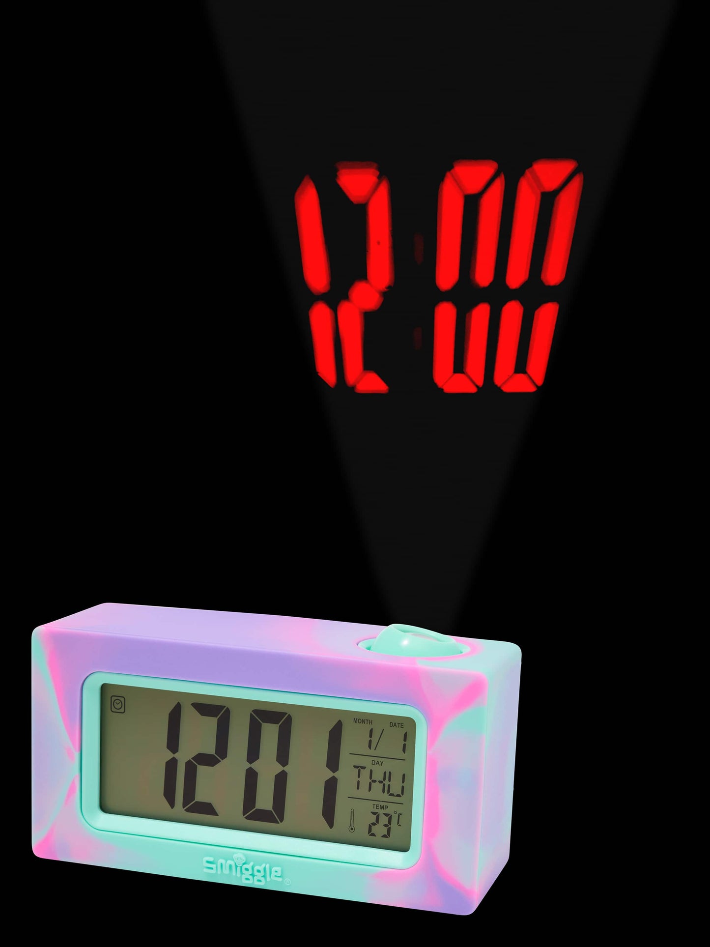 Smiggle - Projektörlü Işıklı Dijital Masa Saati-1