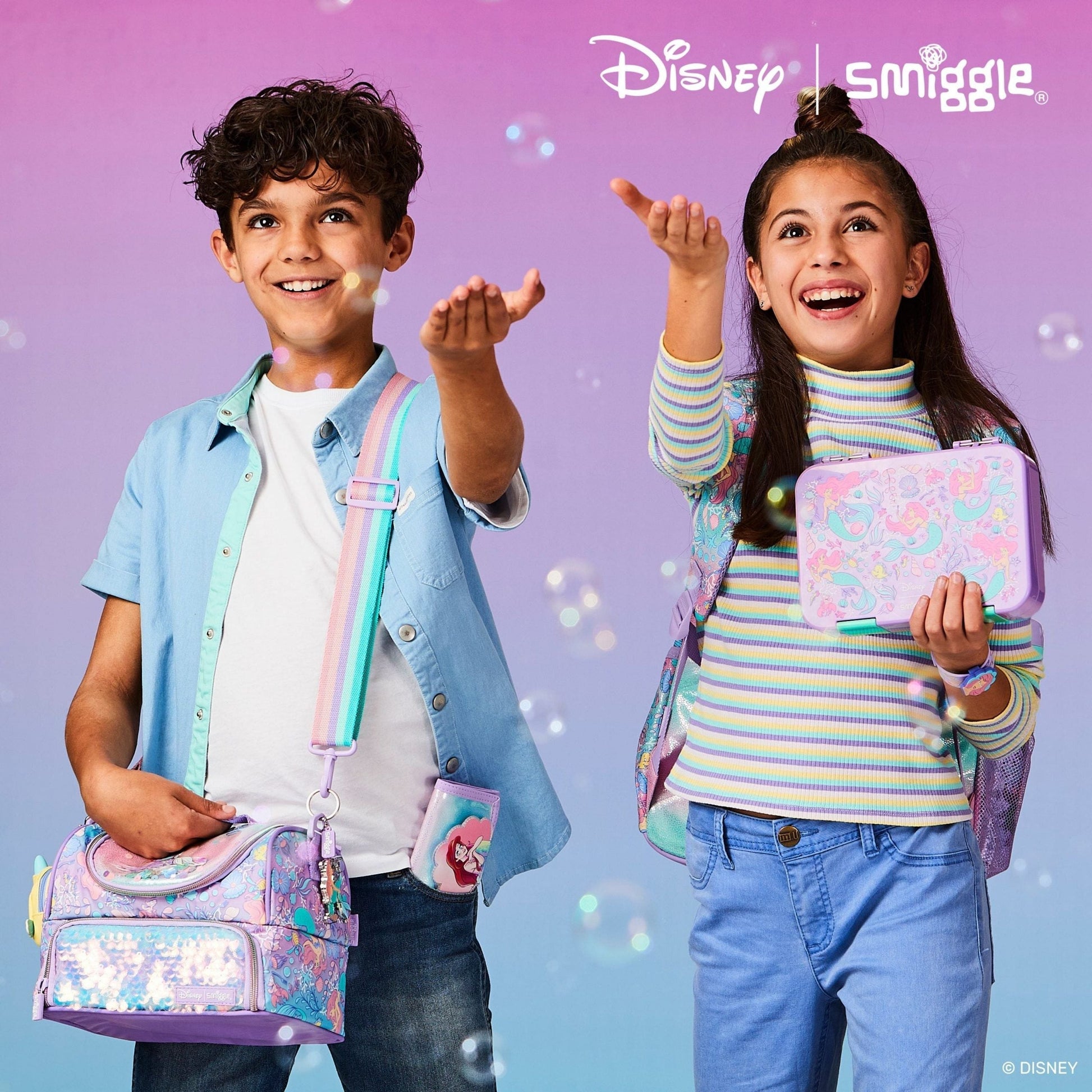 Smiggle - Disney Prensesi Orta Boy Bento Öğle Yemeği Kutusu-3